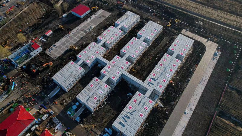 中國二十二冶承建唐山市集中隔離醫(yī)院觀察示范點項目主體結(jié)構(gòu)完工